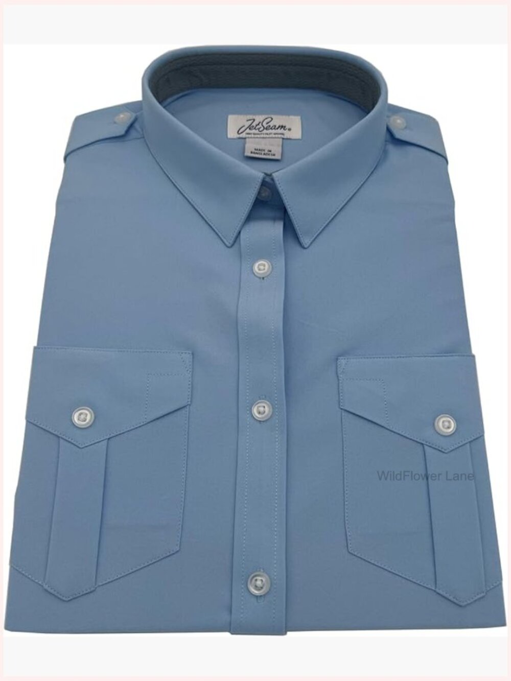 Women's Short Sleeve Pilot Shirt with 4-Way Stretch - Picture 1 of 5